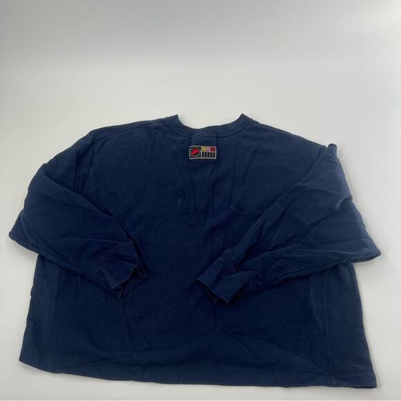 Nike Sportswear Long Sleeve Navy Blue Shirt Top Thick Material - Picture 4 of 5